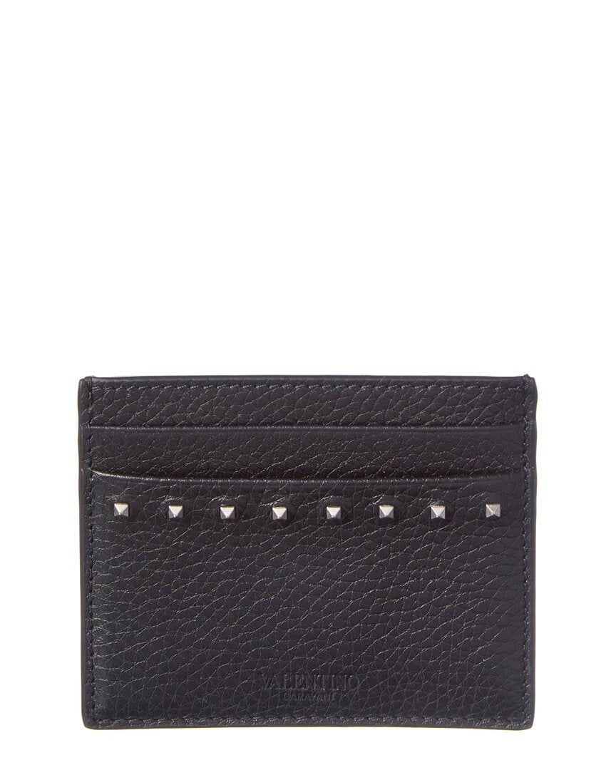 Valentino Rockstud Leather Card Holder