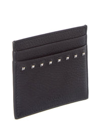 Valentino Rockstud Leather Card Holder