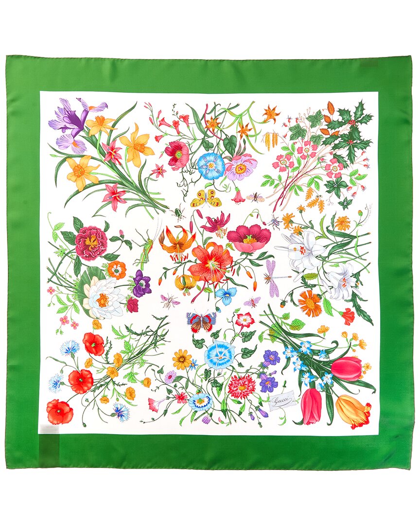 Gucci Gucci Print Silk Scarf