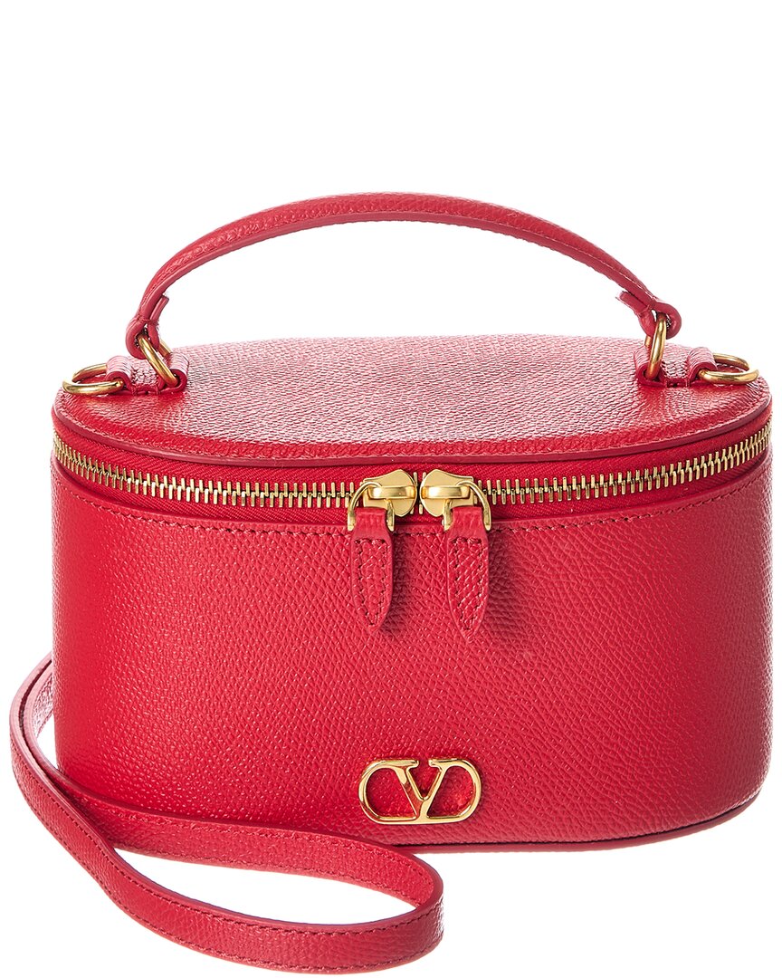 Valentino Valentino Vlogo Signature Mini Leather Vanity Bag