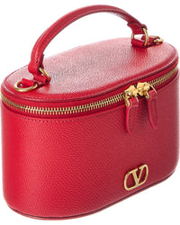 Valentino Valentino Vlogo Signature Mini Leather Vanity Bag