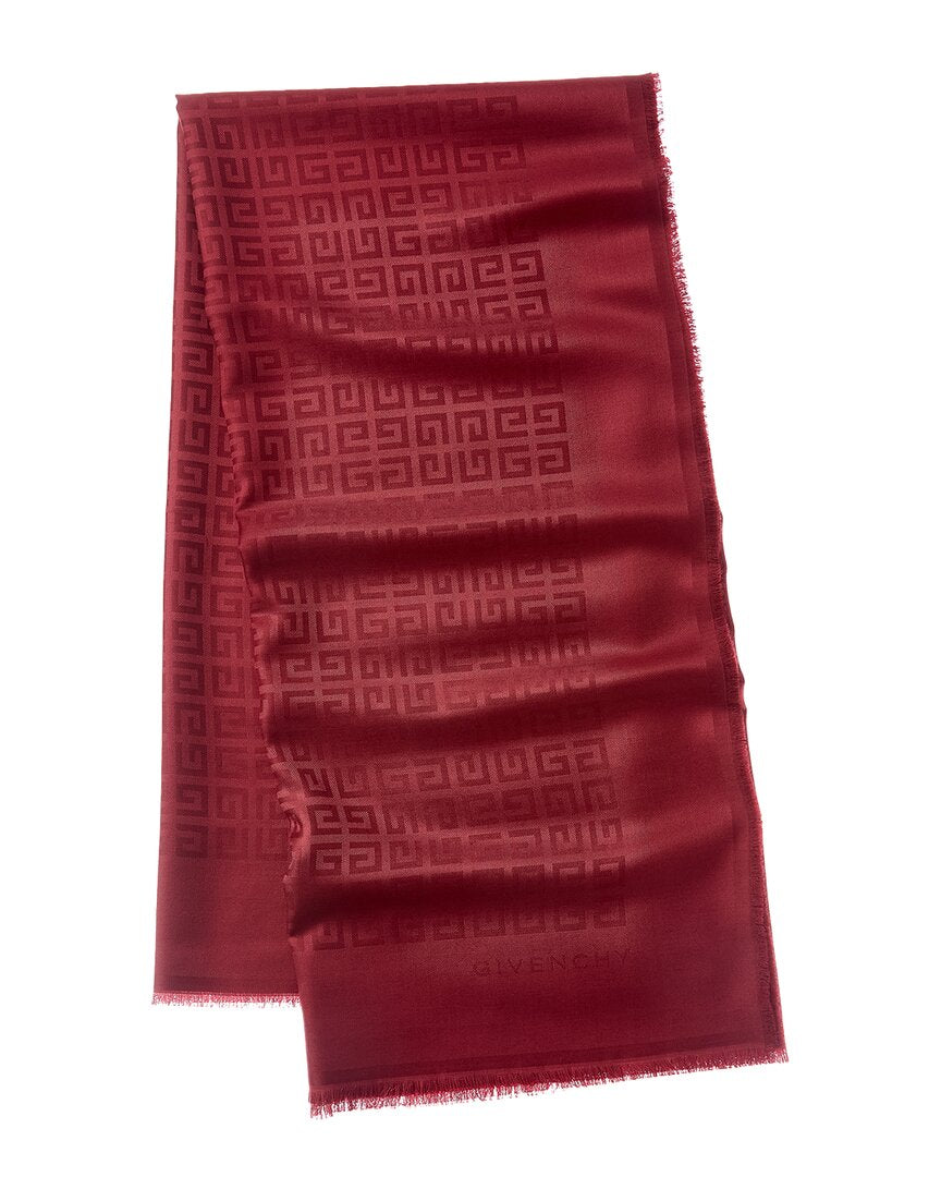 Givenchy 4G All Over Blended Silk & Wool Scarf