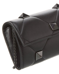 Valentino Valentino Roman Stud Leather Wallet On Chain