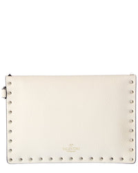 Valentino Rockstud Grainy Leather Pouch