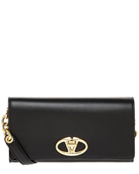 Valentino The Bold Edition Vlogo Leather Wallet On Strap