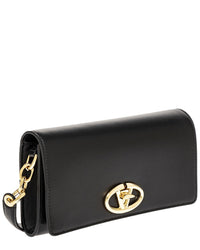Valentino The Bold Edition Vlogo Leather Wallet On Strap