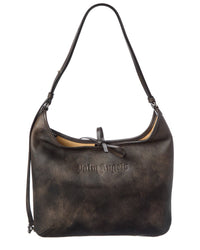 Palm Angels Logo Leather Hobo Bag