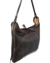 Palm Angels Logo Leather Hobo Bag