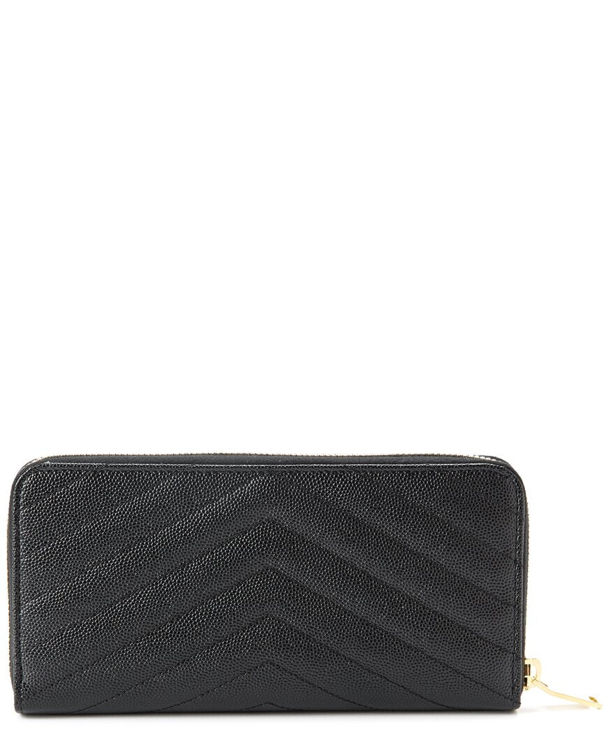 Saint Laurent Saint Laurent Monogram Matelasse Leather Zip Around Wallet