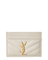 Saint Laurent Saint Laurent Monogram Leather Card Holder