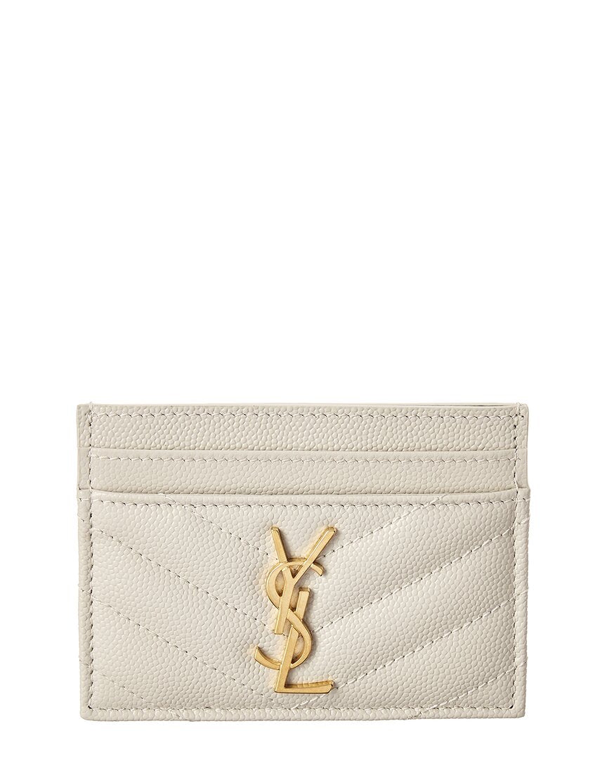 Saint Laurent Saint Laurent Monogram Leather Card Holder