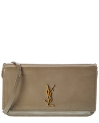 Saint Laurent Saint Laurent Monogram Patent Phone Holder With Chain