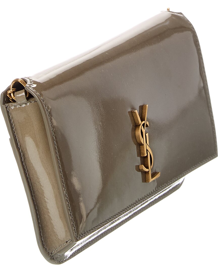 Saint Laurent Saint Laurent Monogram Patent Phone Holder With Chain