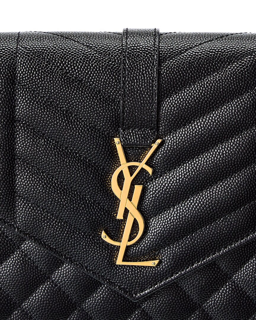 Saint Laurent Saint Laurent Monogram Leather Clutch
