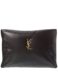 Saint Laurent Saint Laurent Calypso Large Leather Pouch