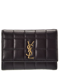 Saint Laurent Saint Laurent Cassandre Leather Card Case