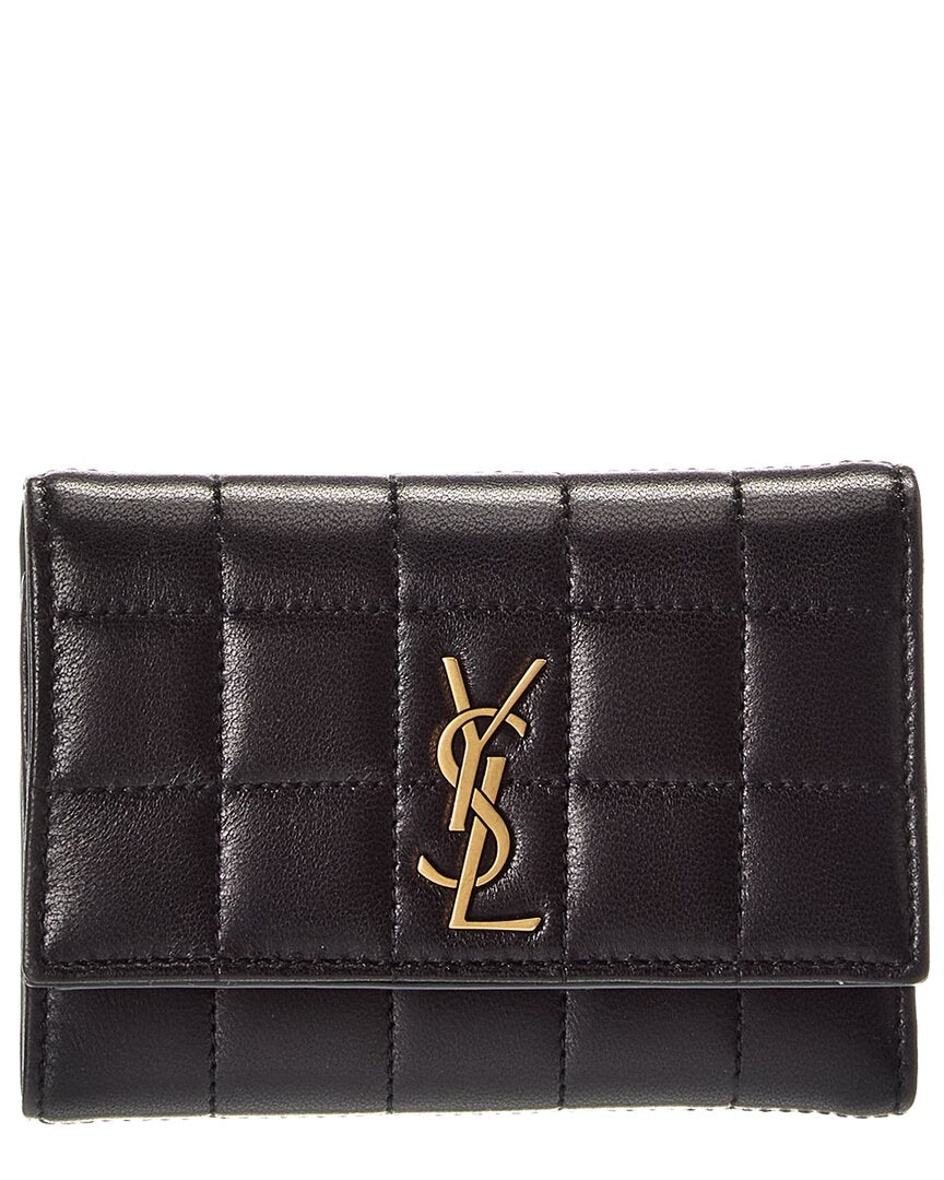 Saint Laurent Saint Laurent Cassandre Leather Card Case
