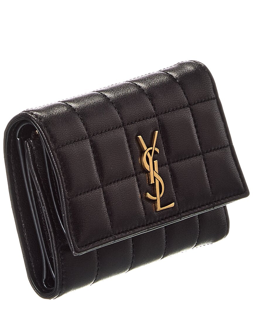Saint Laurent Saint Laurent Cassandre Leather Card Case
