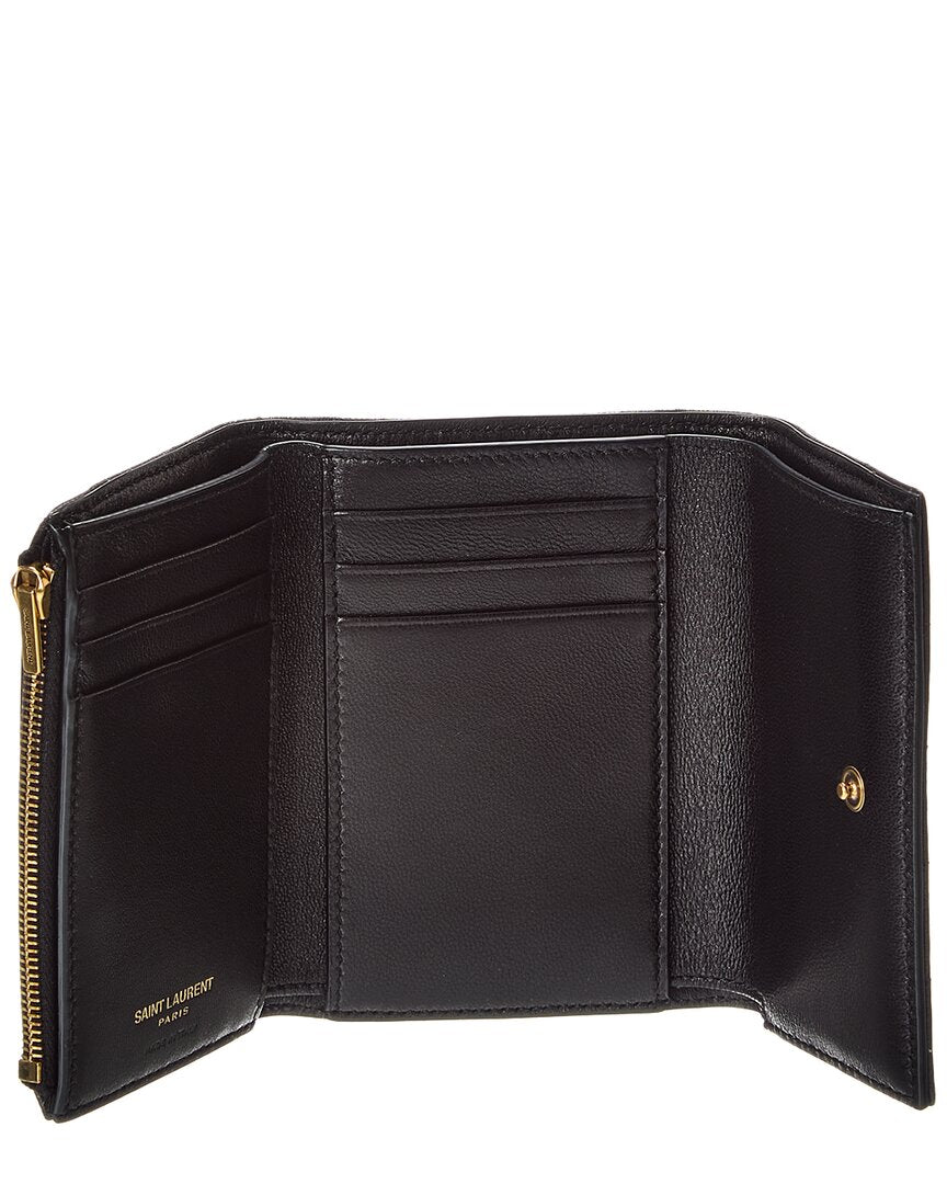 Saint Laurent Saint Laurent Cassandre Leather Card Case