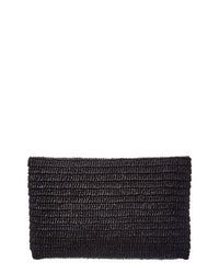 Saint Laurent Saint Laurent Ysl Logo Large Raffia Pouch
