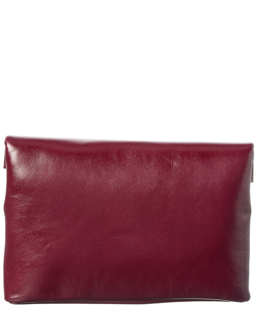 Saint Laurent Cassandre Mini Leather Envelope Pouch On Chain
