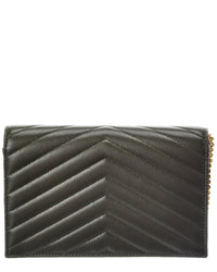Saint Laurent Cassandra Leather Wallet On Chain