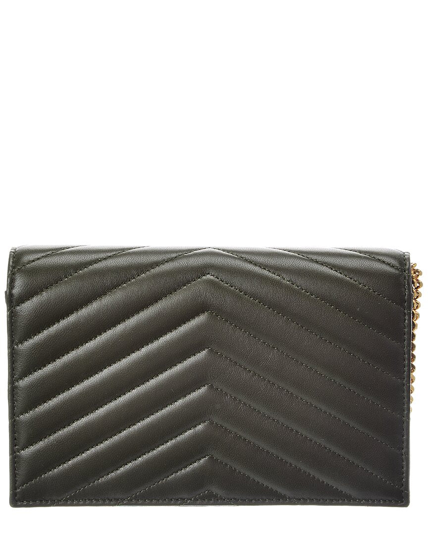 Saint Laurent Cassandra Leather Wallet On Chain