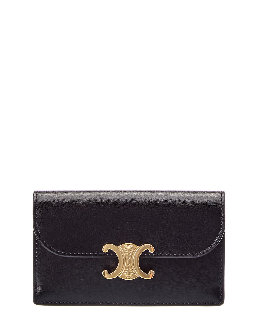CELINE Celine Triomphe Long Leather Card Holder