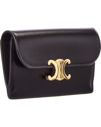 CELINE Celine Triomphe Long Leather Card Holder