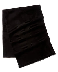 Saint Laurent Cassandre Jacquard Wool Scarf