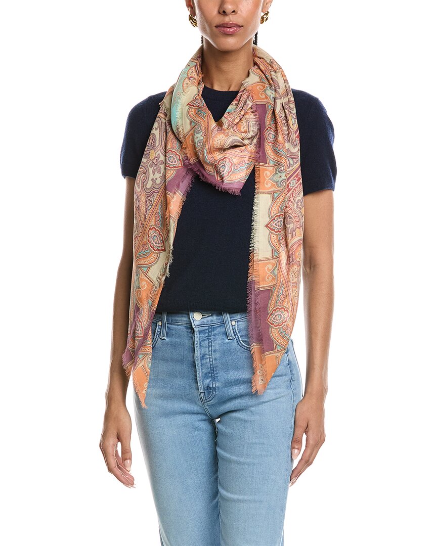 Etro Logo Silk-Blend Shawl