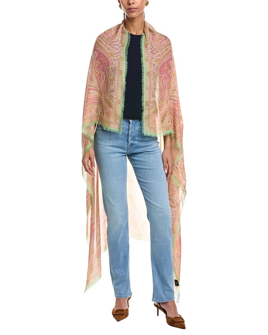 Etro Logo Silk-Blend Shawl