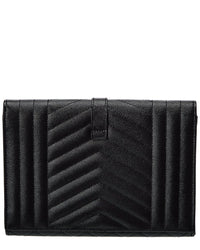 Saint Laurent Saint Laurent Monogram Leather Clutch