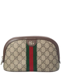 Gucci Ophidia Small Gg Supreme Canvas & Leather Cosmetic Case