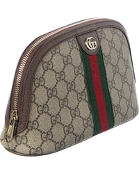 Gucci Ophidia Small Gg Supreme Canvas & Leather Cosmetic Case