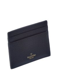 Valentino Rockstud Grainy Leather Card Holder