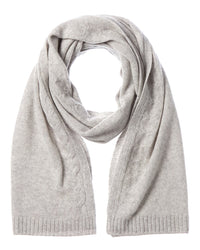 Bruno Magli Cable Border Cashmere Scarf