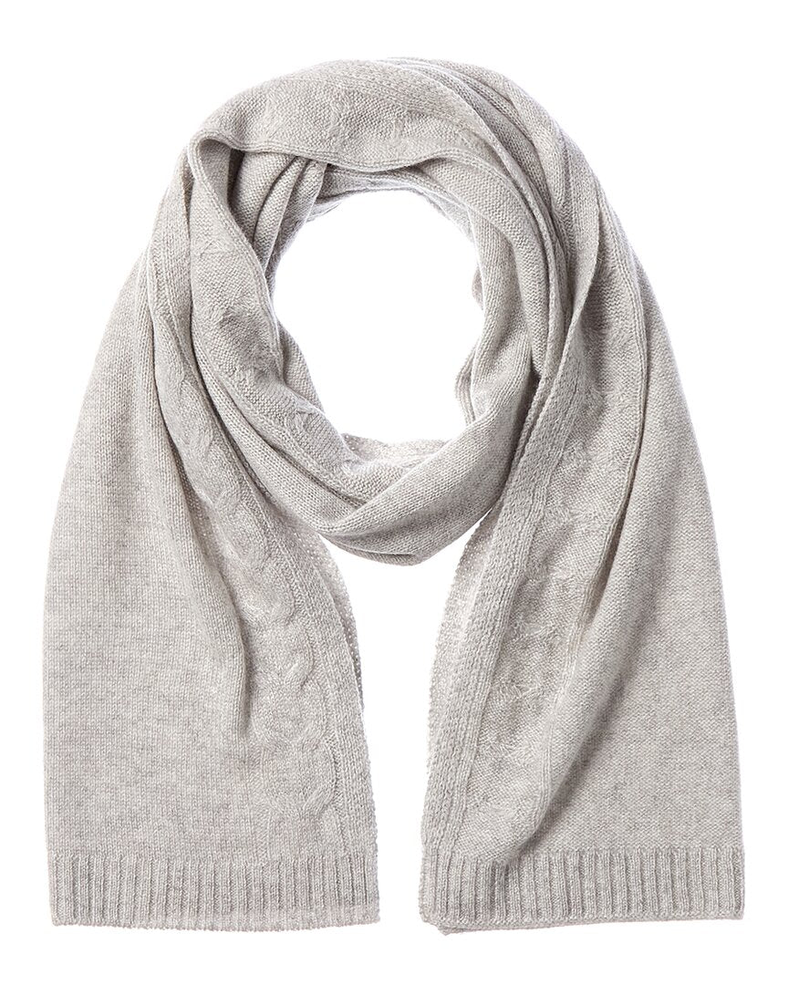 Bruno Magli Cable Border Cashmere Scarf