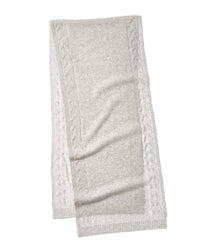 Bruno Magli Cable Border Cashmere Scarf