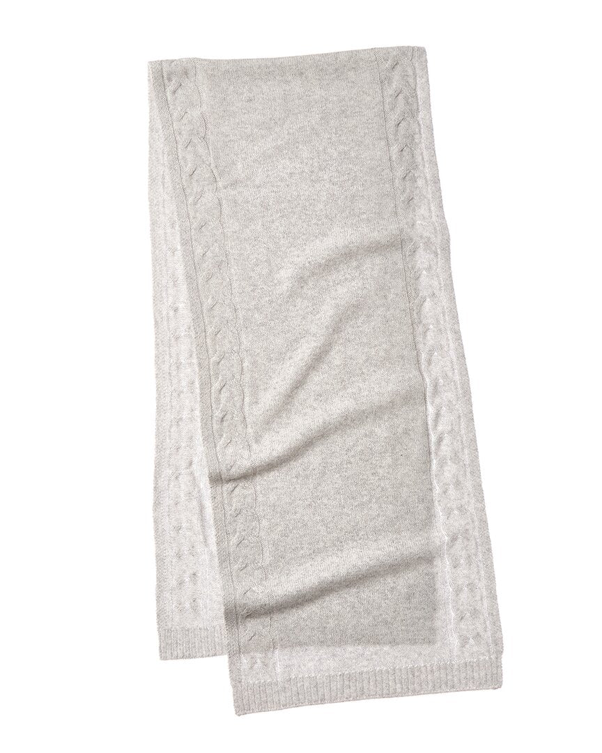 Bruno Magli Cable Border Cashmere Scarf