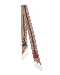 Gucci Gucci Printed Silk Twill Ribbon Scarf