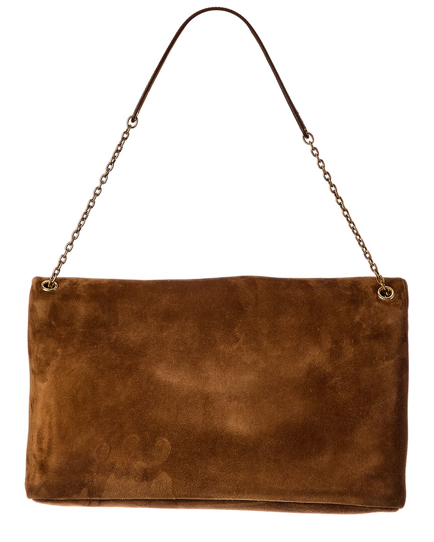 Dnu Pack Saint Laurent Cassandre Xxl Suede Pouch On Chain