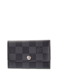 Louis Vuitton Louis Vuitton Black Damier Graphite Coated Canvas Multicles 6Key Holder