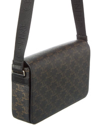 Celine Logo Leather Messenger Bag