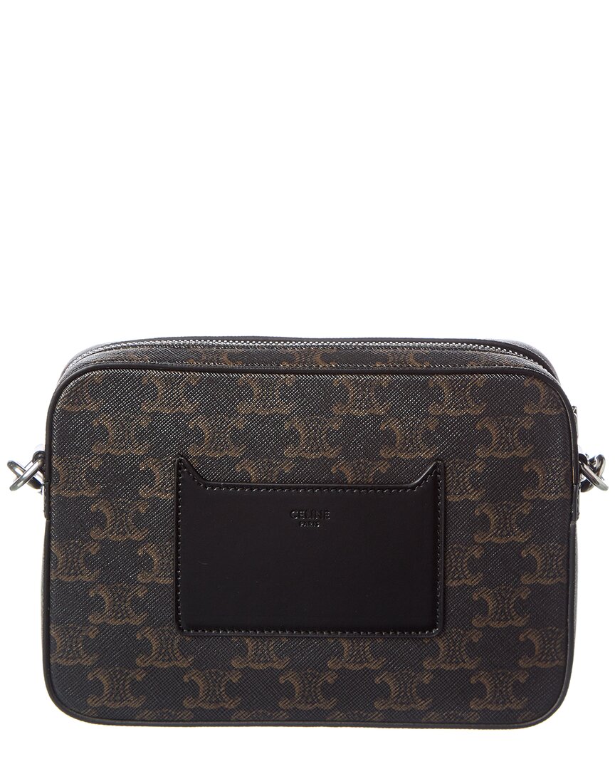 Celine Small Triomphe Canvas & Leather Crossbody