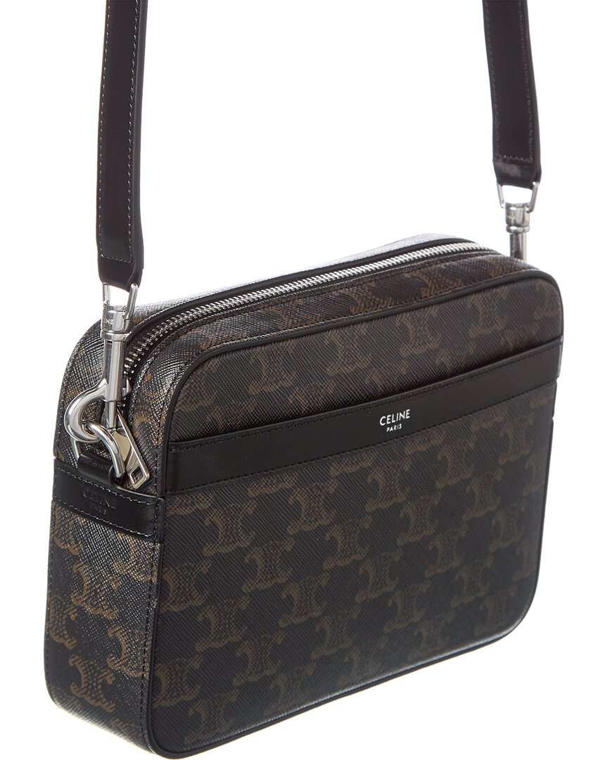 Celine Small Triomphe Canvas & Leather Crossbody