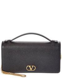 Valentino Valentino Vlogo Signature Leather Wallet On Chain