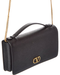 Valentino Valentino Vlogo Signature Leather Wallet On Chain