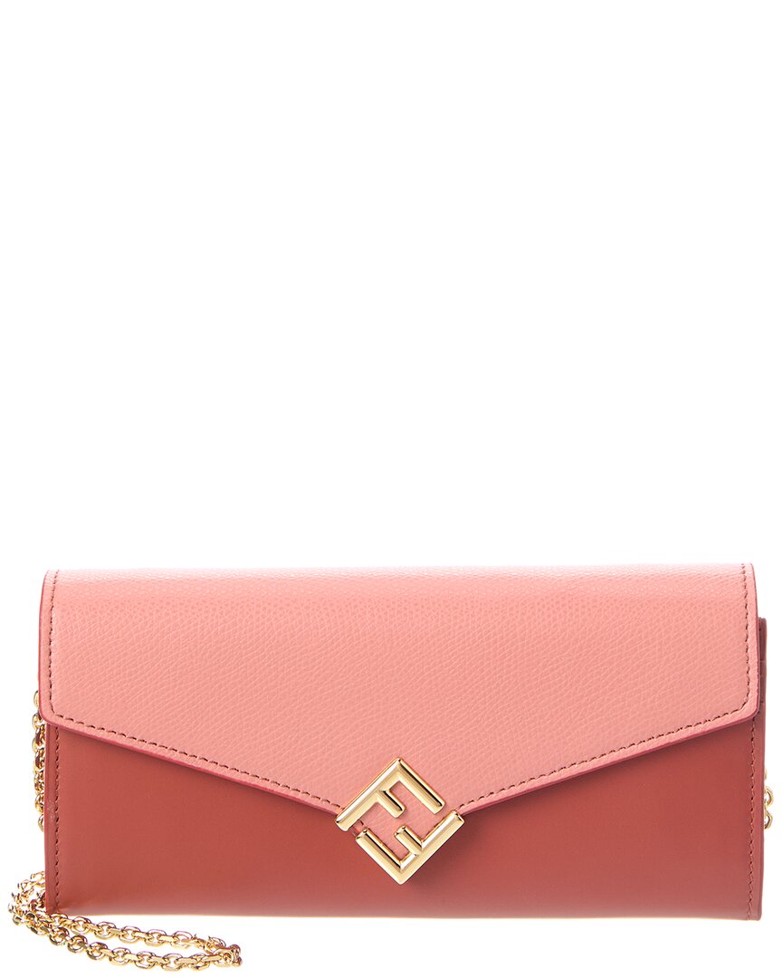 FENDI Fendi Ff Diamonds Leather Wallet On Chain