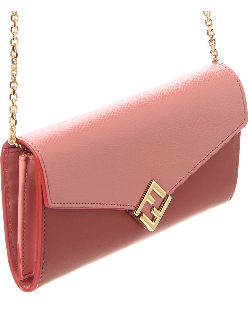 FENDI Fendi Ff Diamonds Leather Wallet On Chain